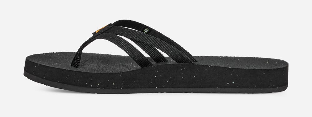 Japonki Teva W Reflip Strappy Damskie Czarne | Poland-6439