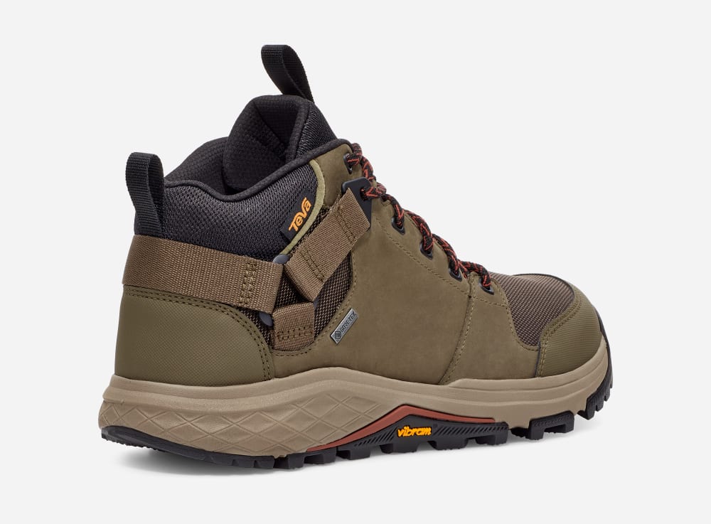 Kozaki Trekkingowe Teva Grandview Gore-Tex Męskie Ciemny Oliwkowe | Poland-1356