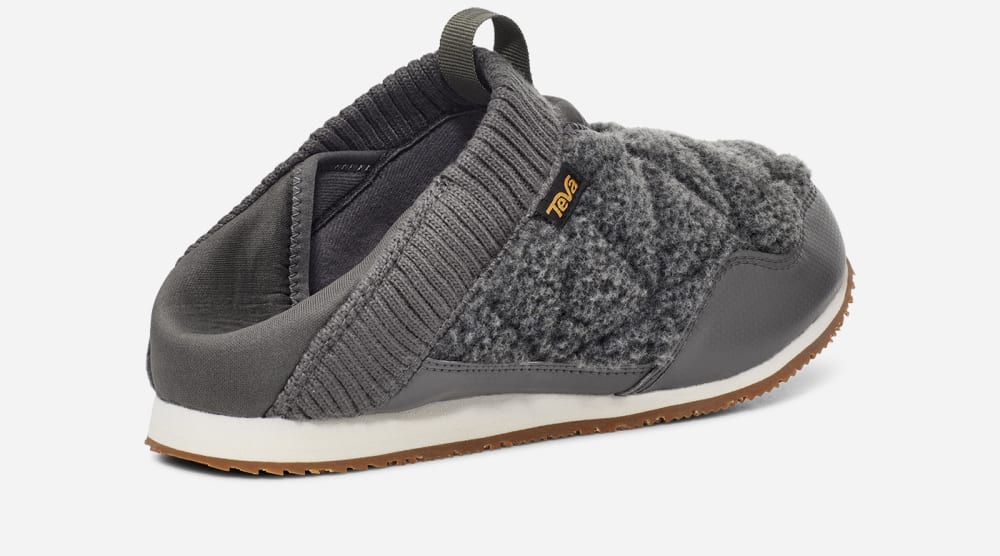 Wsuwane Teva ReEMBER FLEECE Damskie Ciemny Szare | Poland-0953